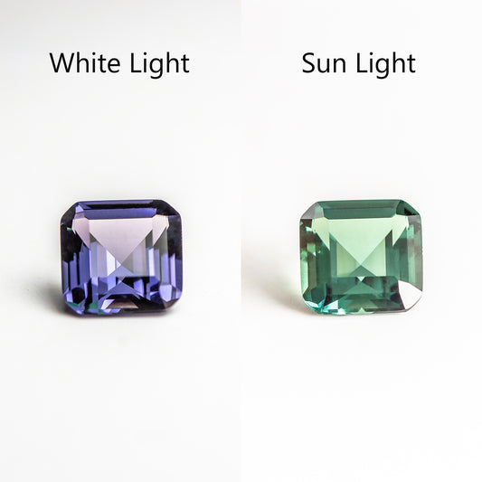 Nanosital #E-156 Alexandrite Color change Octagon 8*8 mm