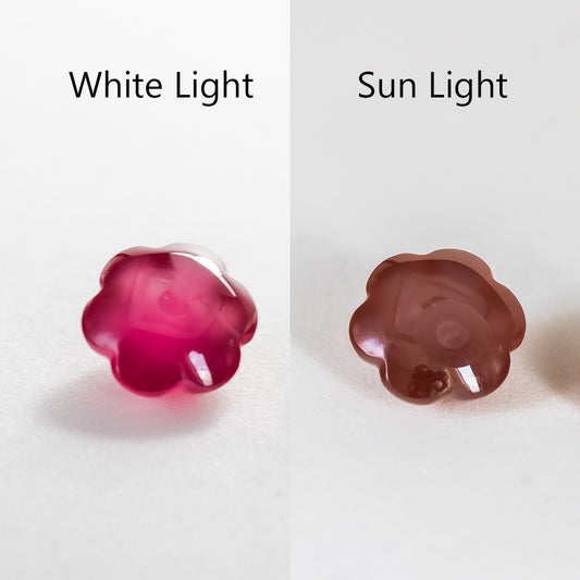 Nanosital #0010/2 Rubellite Color Change Flower 10 mm