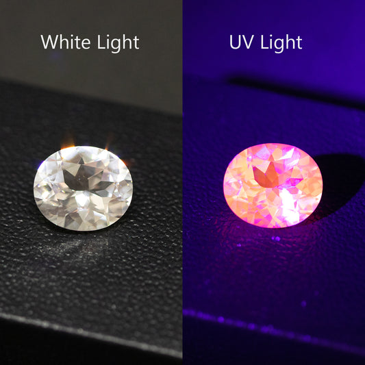 Nanosital #E-377 UV Very Light Yellow Oval 10*8 mm