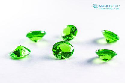 Nanosital #A-3855 Tsavorite Oval 14*12 mm, 12*10 mm