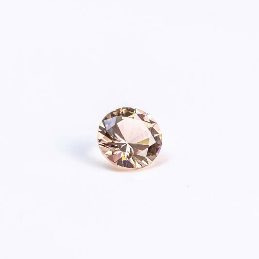Nanosital #B-4828 Sapphire Peach Round 8 mm, 6.5 mm