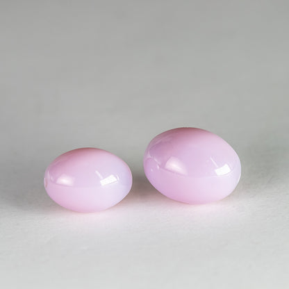 Nanosital #B-2860 Coral Milky Pink Beads 16*13 mm, 14*11 mm with half hole 1 mm