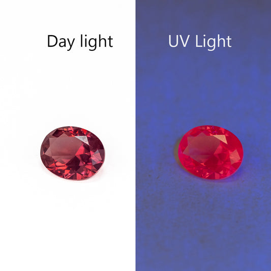Nanosital #E-461 UV Red Oval 10*8 mm