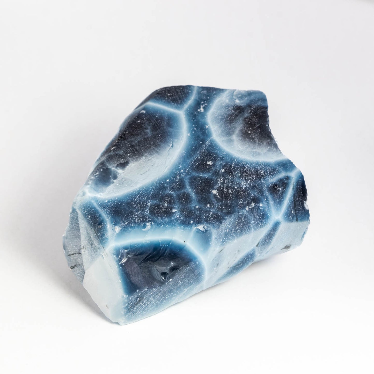 Nanosital #A-8616 Cat's eye London Blue  rough 0.142 kg