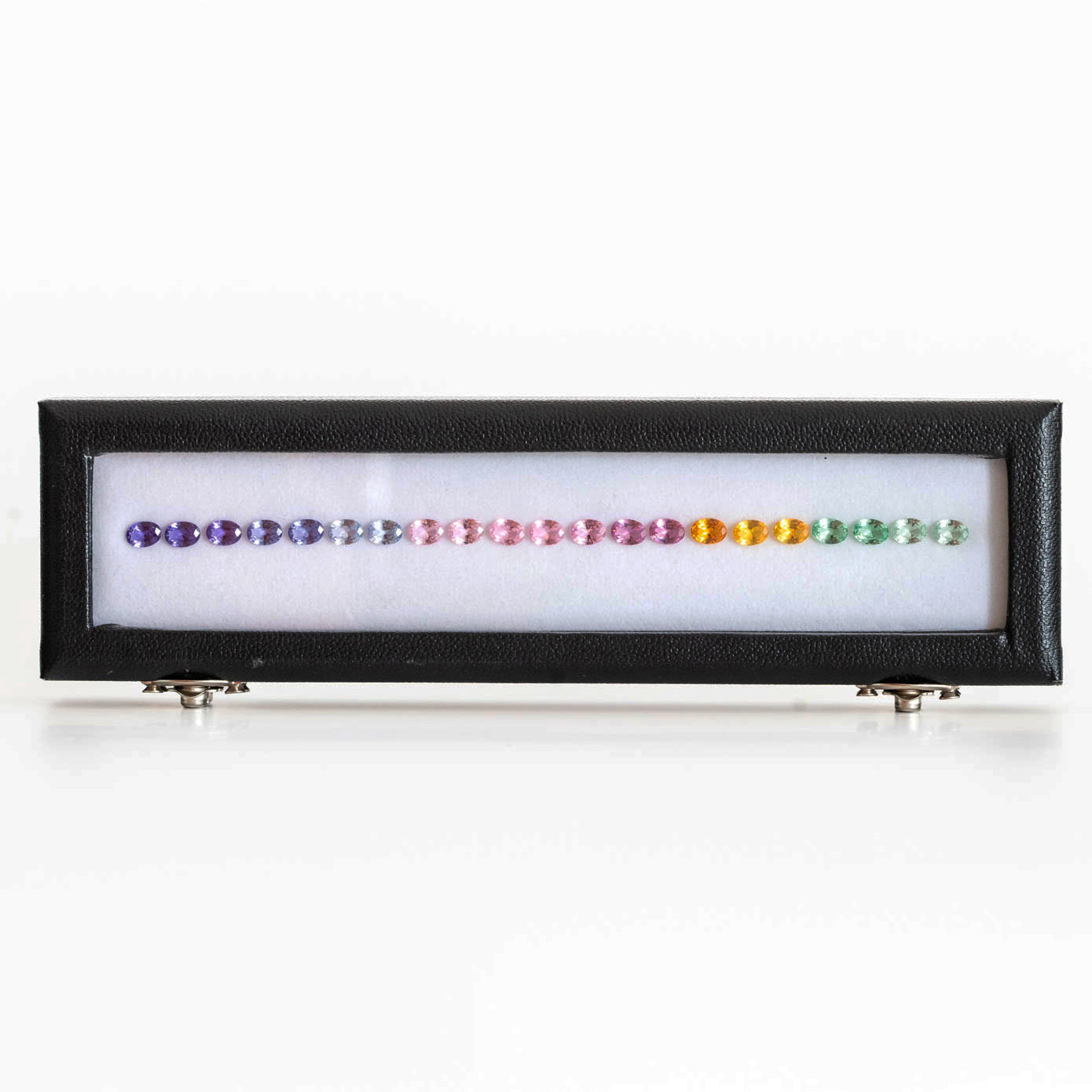 Nanosital Multiple colors Rainbow Oval 7*5 mm and full bracelet