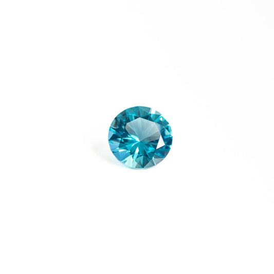 Nanosital #B-6204 Paraiba Neon Blue Round 8 mm