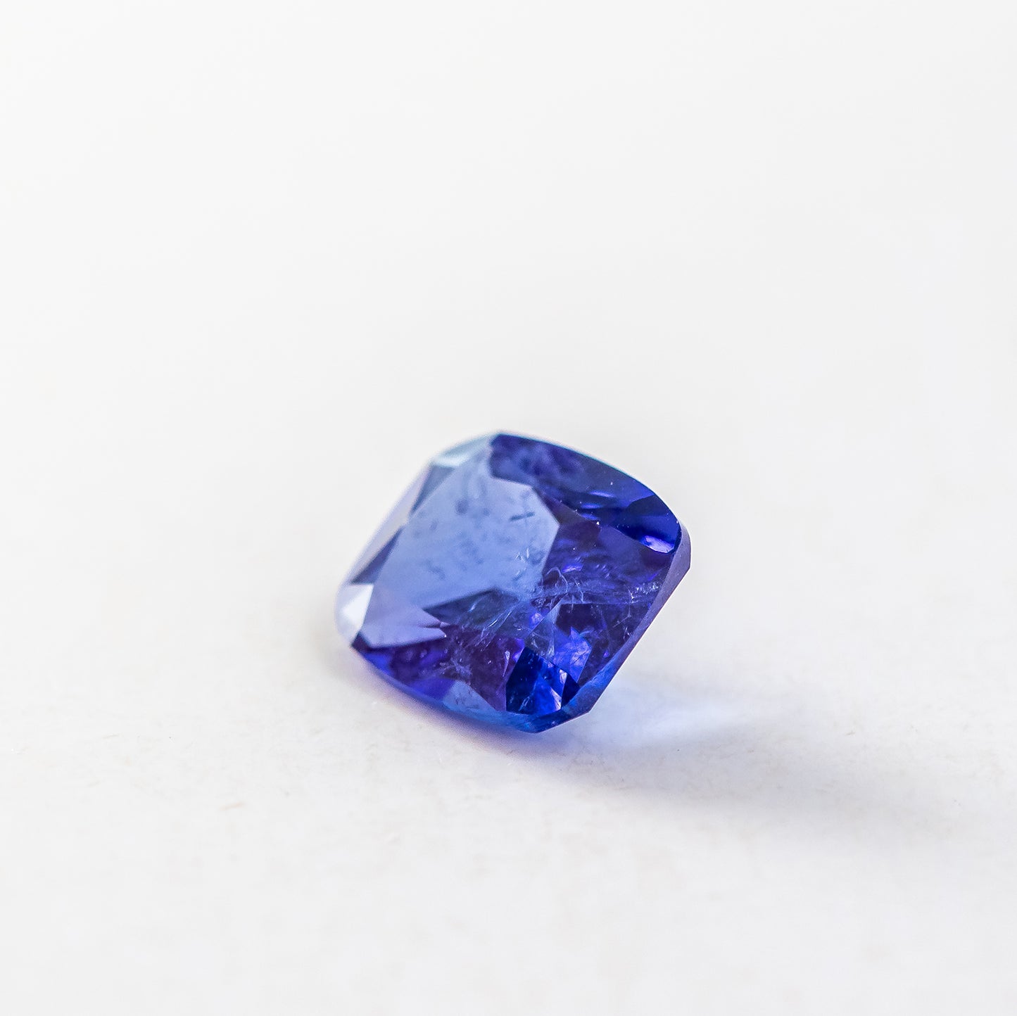 Nanosital #Z-597 Blue Sapphire with inclusions cushion 10*8 mm