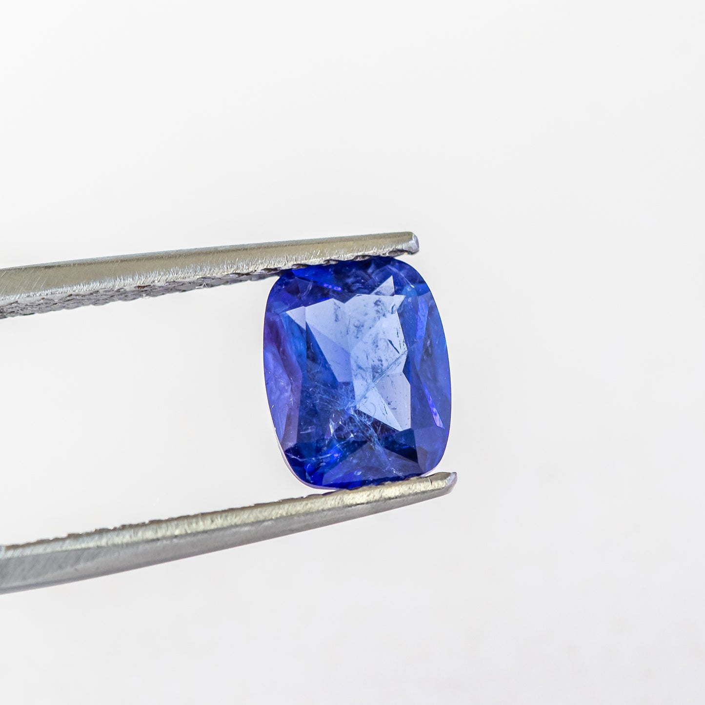 Nanosital #Z-597 Blue Sapphire with inclusions cushion 10*8 mm