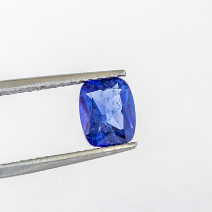 Nanosital #Z-597 Blue Sapphire with inclusions cushion 10*8 mm