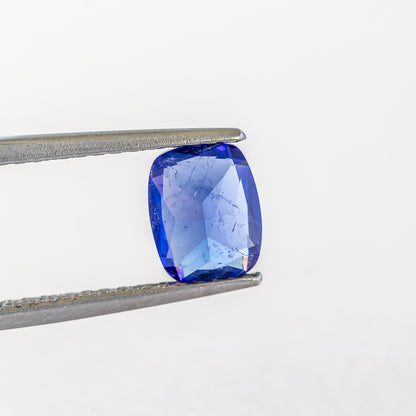 Nanosital #Z-597 Blue Sapphire with inclusions cushion 10*8 mm