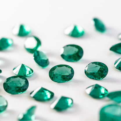 Nanosital #Z-22 Emerald with inclusions Oval 8*6 mm
