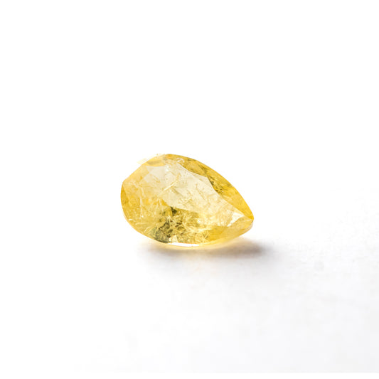 Nanosital #Z-7606 Yellow Sapphire with inclusions Pear 10*7 mm
