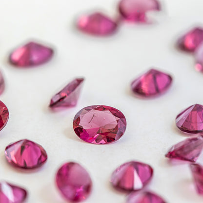 Nanosital #Z-R4 Rubellite with inclusions Oval 8*6 mm