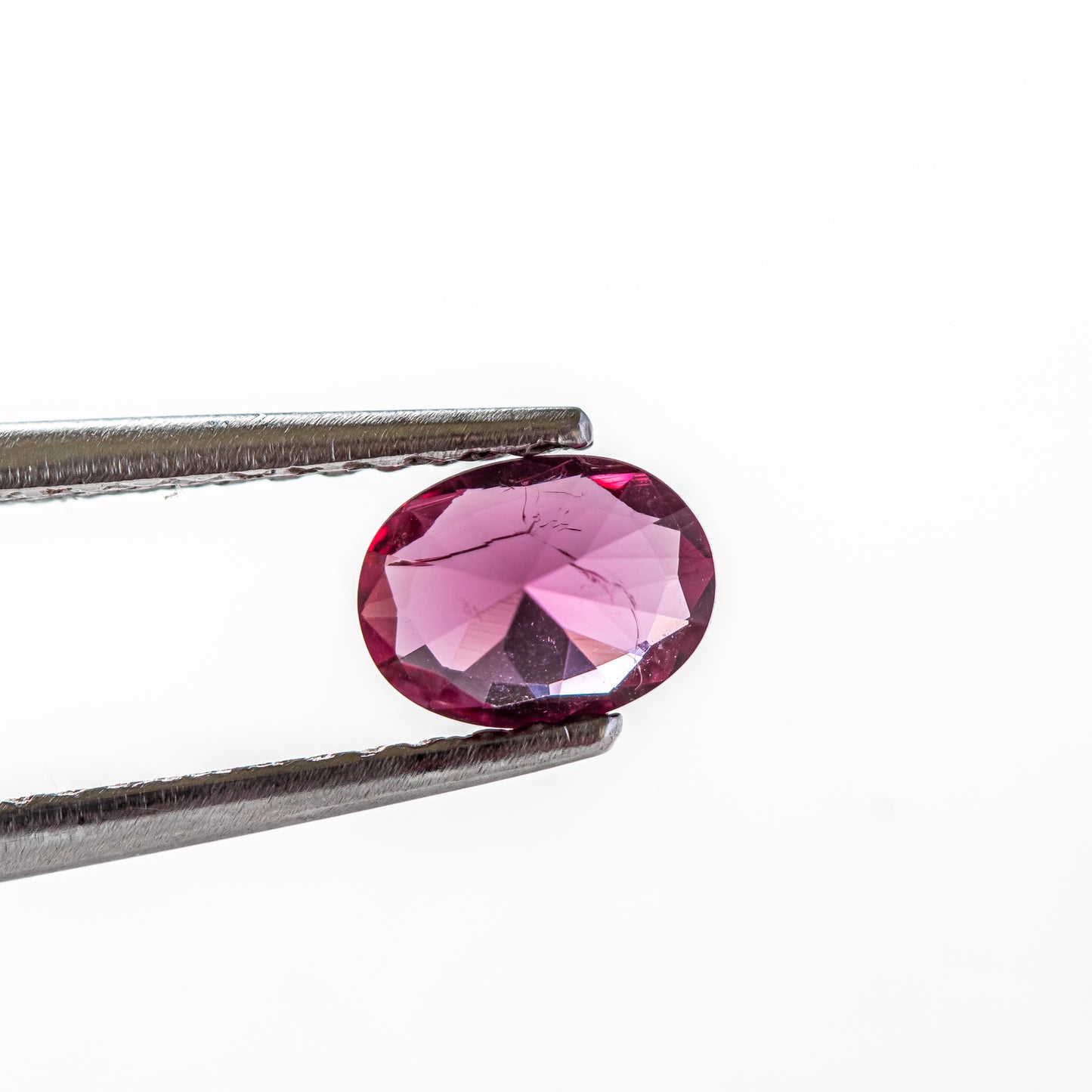Nanosital #Z-R4 Rubellite with inclusions Oval 8*6 mm