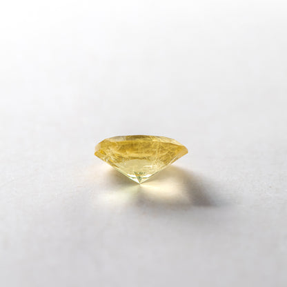 Nanosital #Z-7606 Yellow Sapphire with inclusions Oval 10*8 mm, 8*6 mm