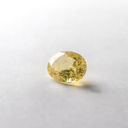 Nanosital #Z-7606 Yellow Sapphire with inclusions Oval 10*8 mm, 8*6 mm