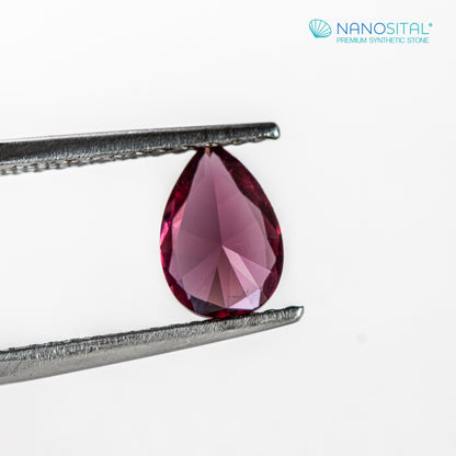 Nanosital #Z-R4 Rubellite with inclusions Pear 10*7 mm
