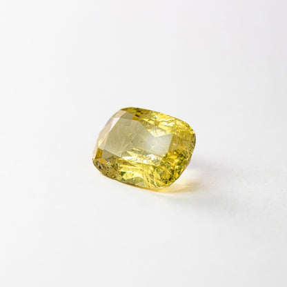 Nanosital #Z-7607 Yellow Sapphire with inclusions Cushion 16*12 mm