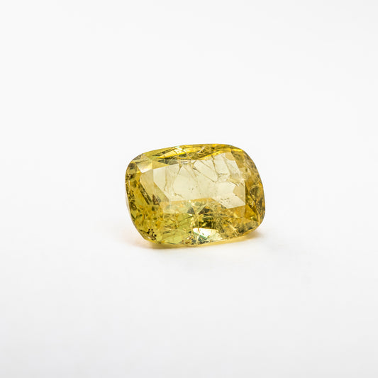 Nanosital #Z-7607 Yellow Sapphire with inclusions Cushion 16*12 mm