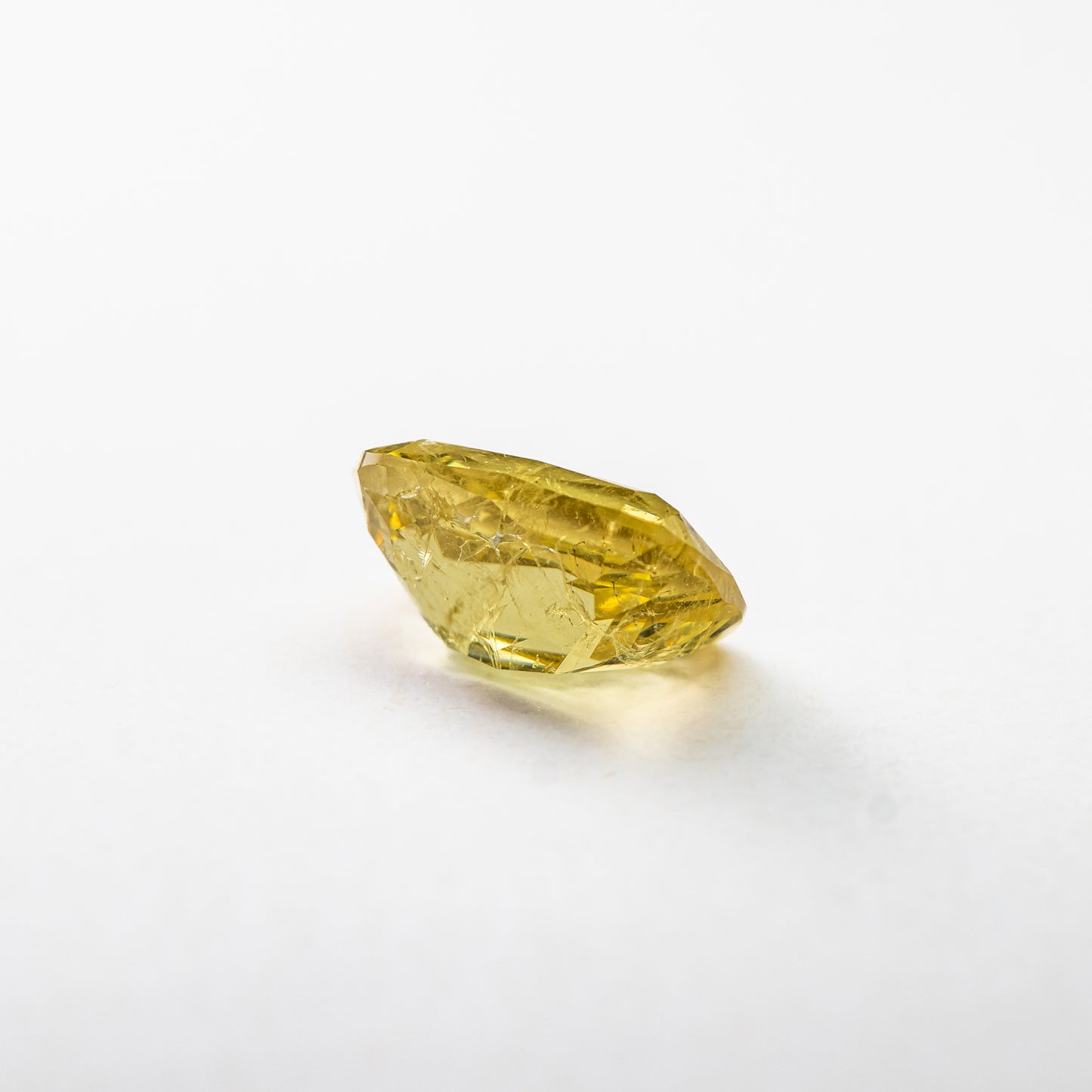 Nanosital #Z-7607 Yellow Sapphire with inclusions Cushion 16*12 mm