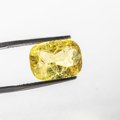 Nanosital #Z-7607 Yellow Sapphire with inclusions Cushion 16*12 mm