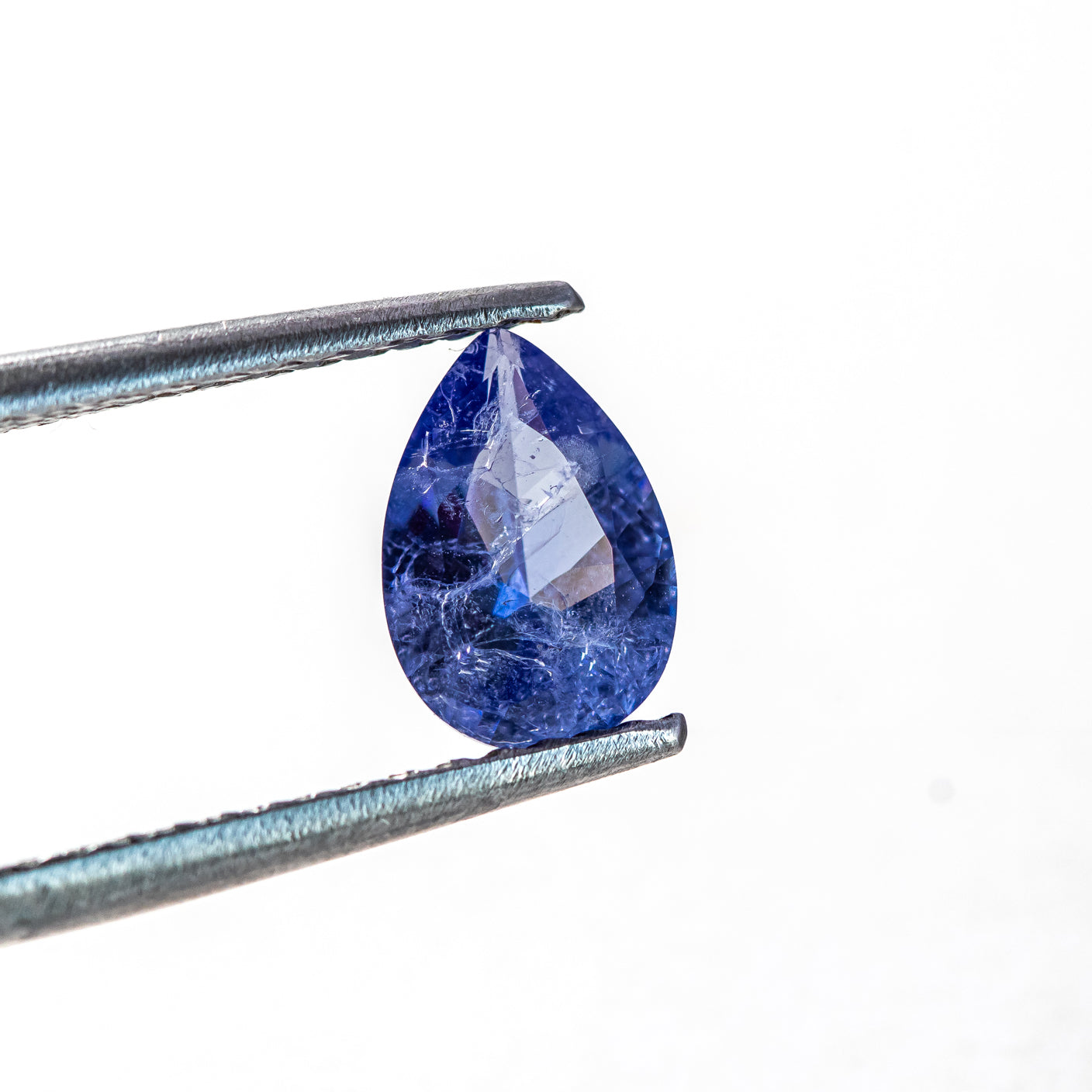 Nanosital #Z-146 Tanzanite with inclusions Pear 10*7 mm