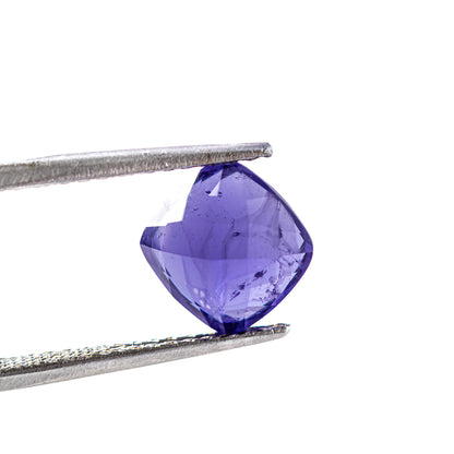 Nanosital #Z-124 Tanzanite with inclusions Cushion 10*10 mm, 8*8 mm