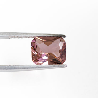 Nanosital #E-195 Morganite Dark Octagon 12*10 mm, 8*6 mm