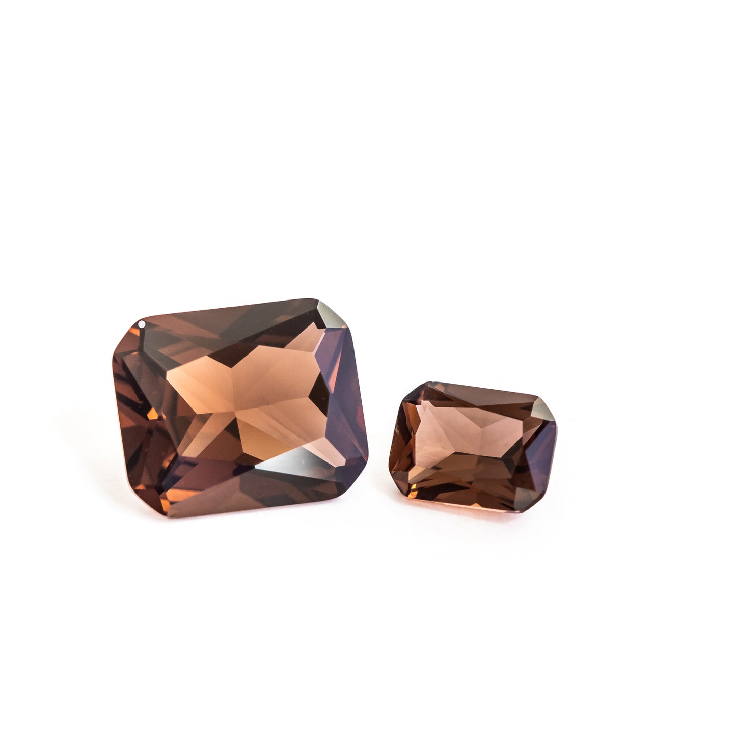 Nanosital #E-98 Brown Garnet Octagon 12*10 mm, 8*6 mm