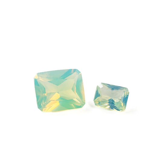 Nanosital #A-9825 Apple Green Opal Octagon 12*10 mm, 8*6 mm