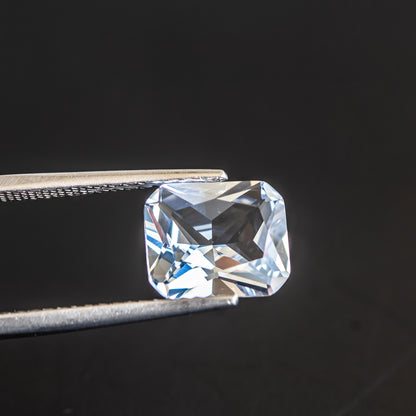 Nanosital #A-1345 White Topaz Octagon 12*10 mm, 8*6 mm