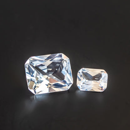 Nanosital #A-1345 White Topaz Octagon 12*10 mm, 8*6 mm