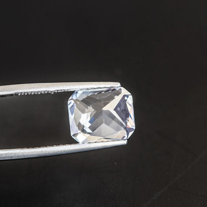 Nanosital #A-1345 White Topaz Octagon 12*10 mm, 8*6 mm