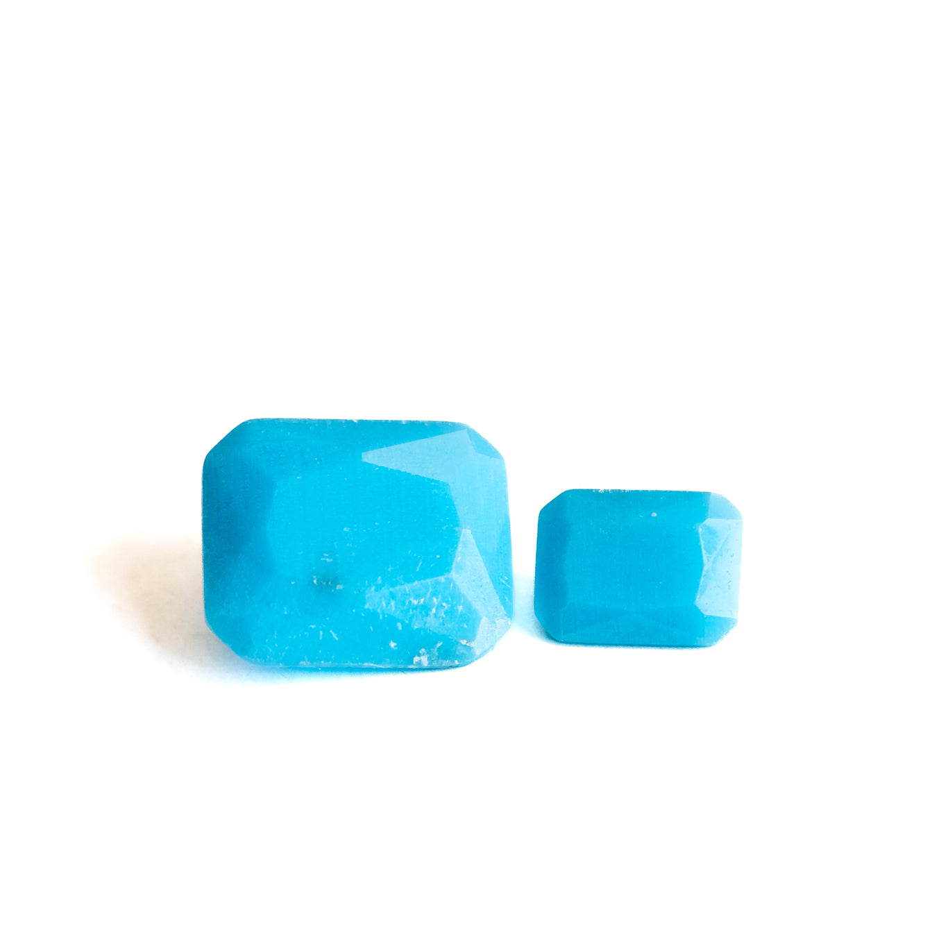 Nanosital #0003/1 Light Turquoise Octagon 12*10 mm, 8*6 mm