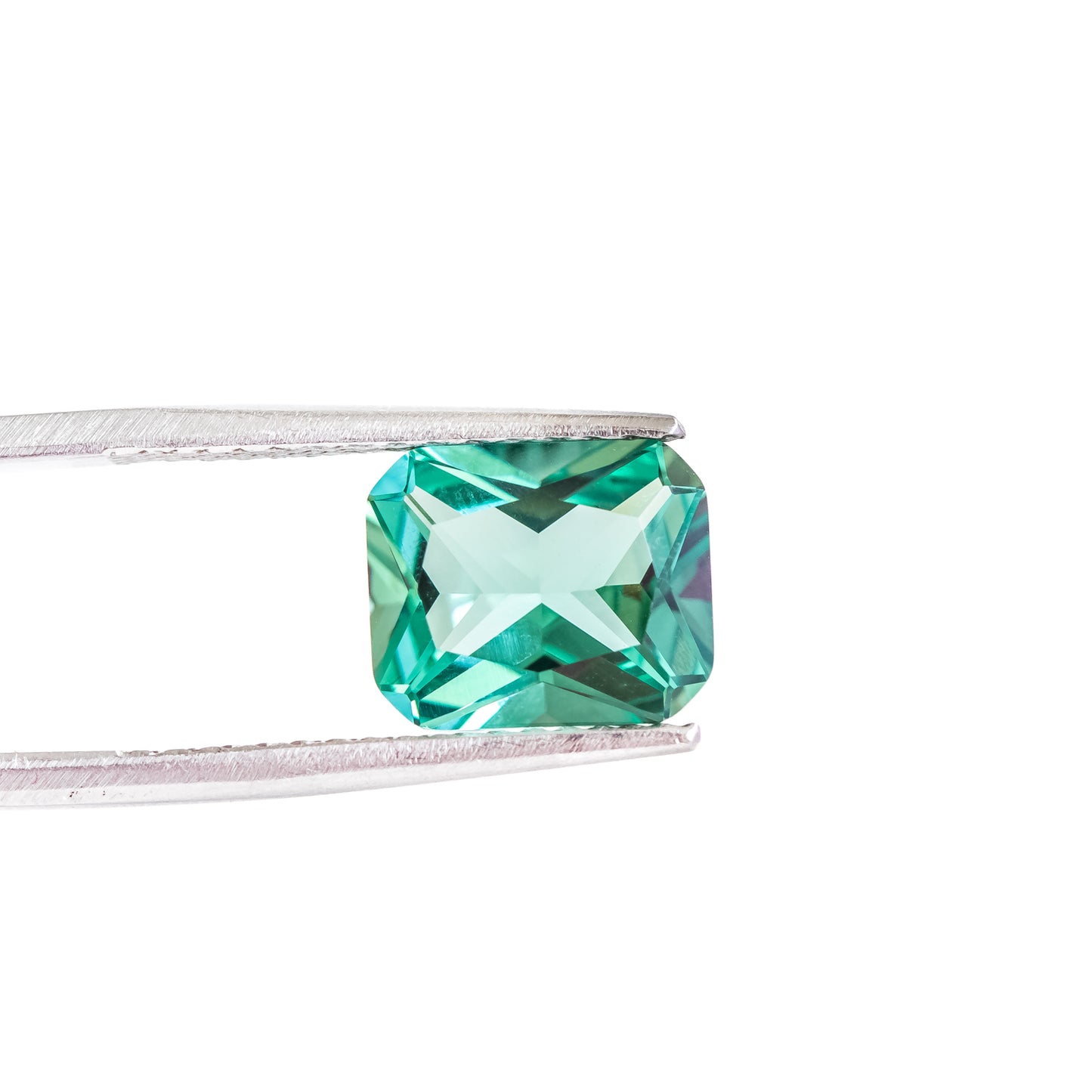 Nanosital #25 Tourmaline Green Bluish Octagon 12*10 mm, 8*6 mm