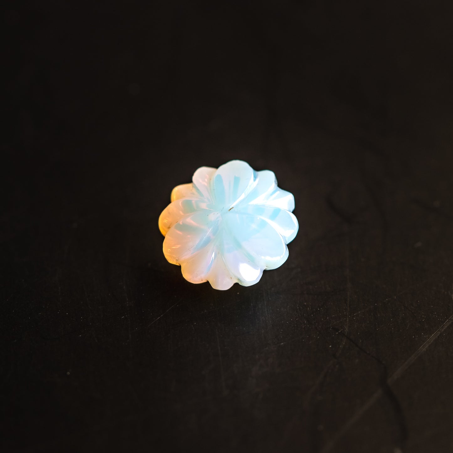 Nanosital #001 White Opal Flower 12 mm, 10 mm