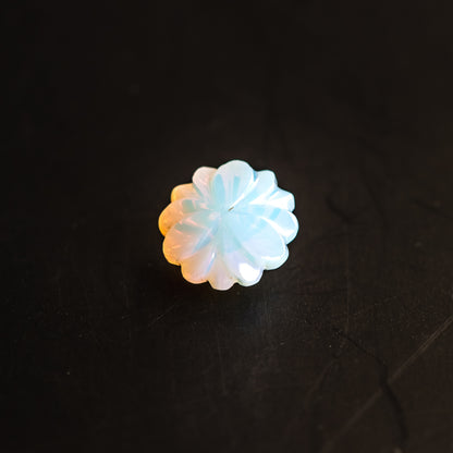 Nanosital #001 White Opal Flower 12 mm, 10 mm