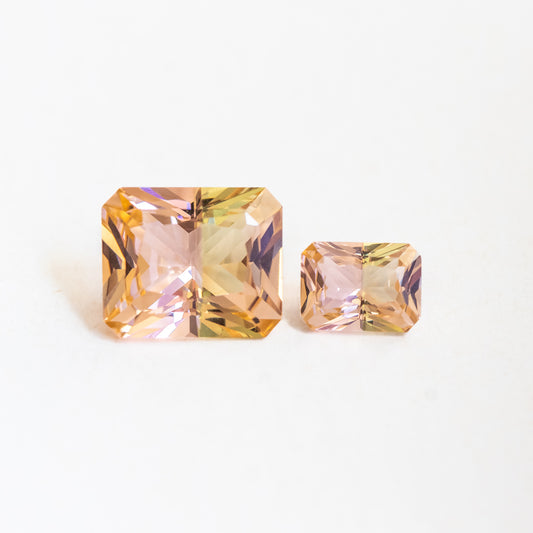 Nanosital Bi-color Champagne-Yellow #777+E-399 Octagon 12*10 mm, 8*6 mm