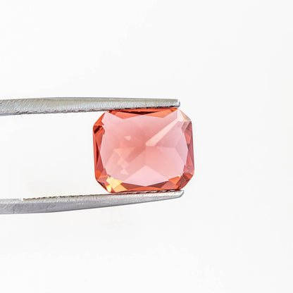 Nanosital #E-96 Padparadscha Octagon 12*10 mm, 8*6 mm