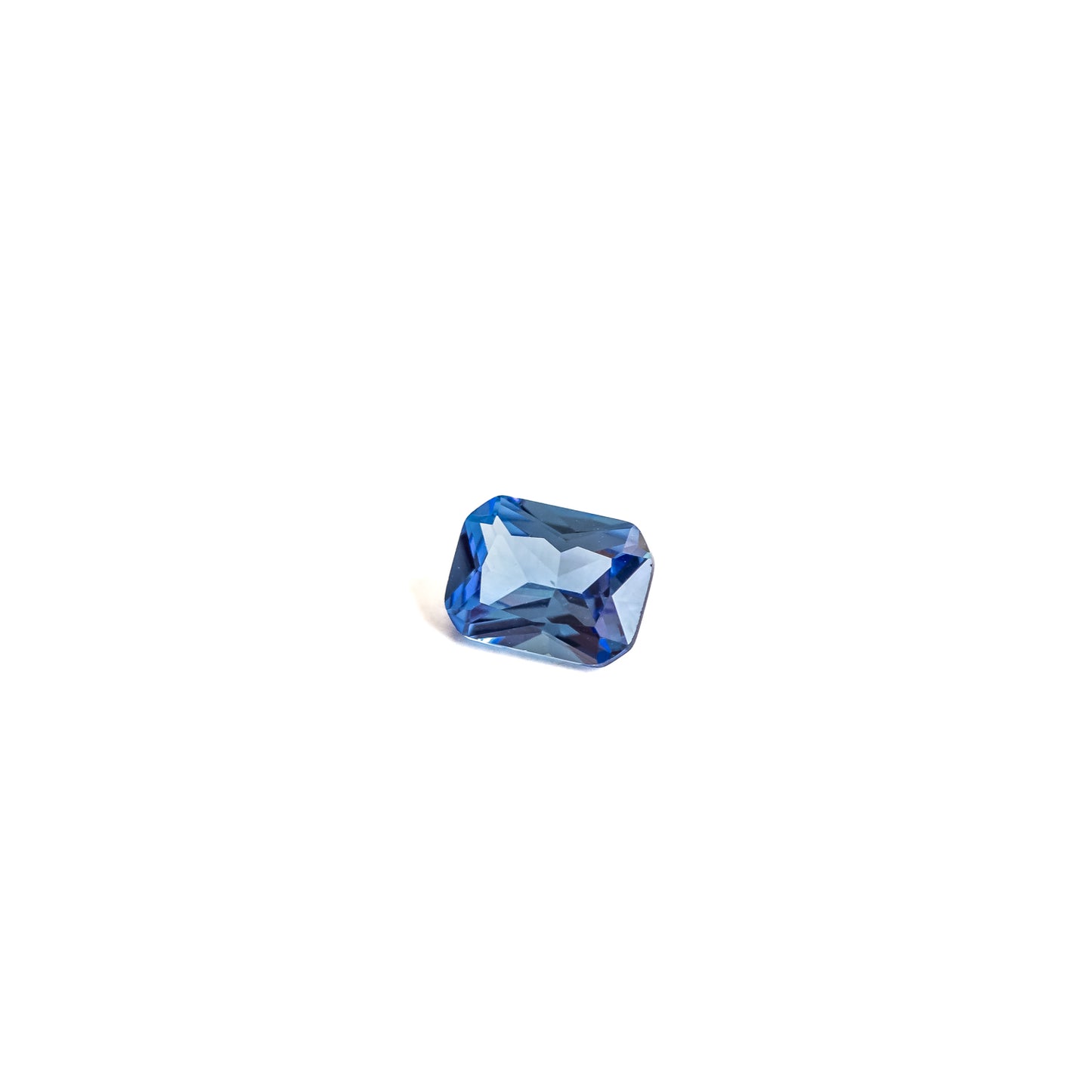 Nanosital #A-472 Sapphire Blue Light Octagon 12*10 mm, 8*6 mm