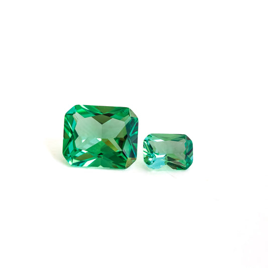 Nanosital #A-785 Emerald Super Light  Octagon 12*10 mm, 8*6 mm