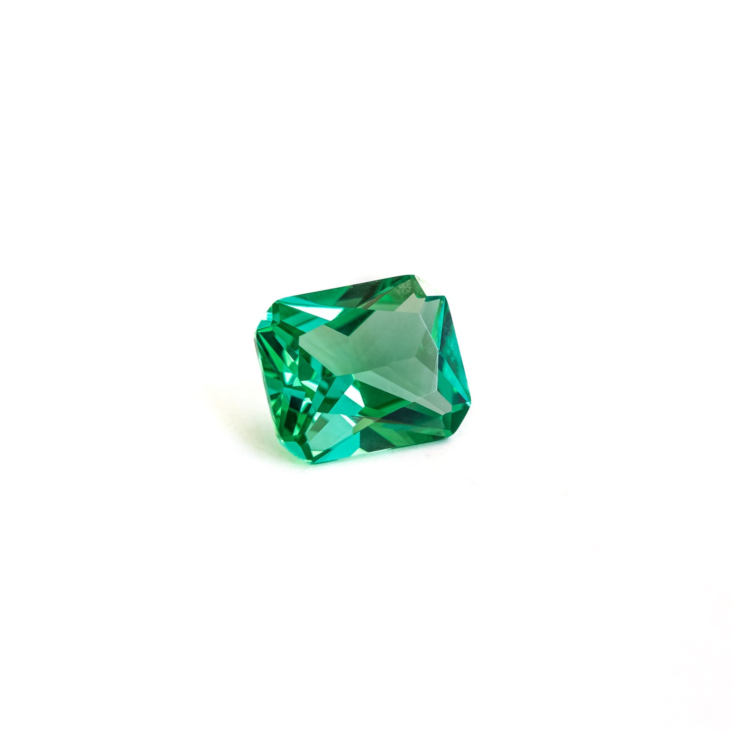 Nanosital #A-785 Emerald Super Light  Octagon 12*10 mm, 8*6 mm