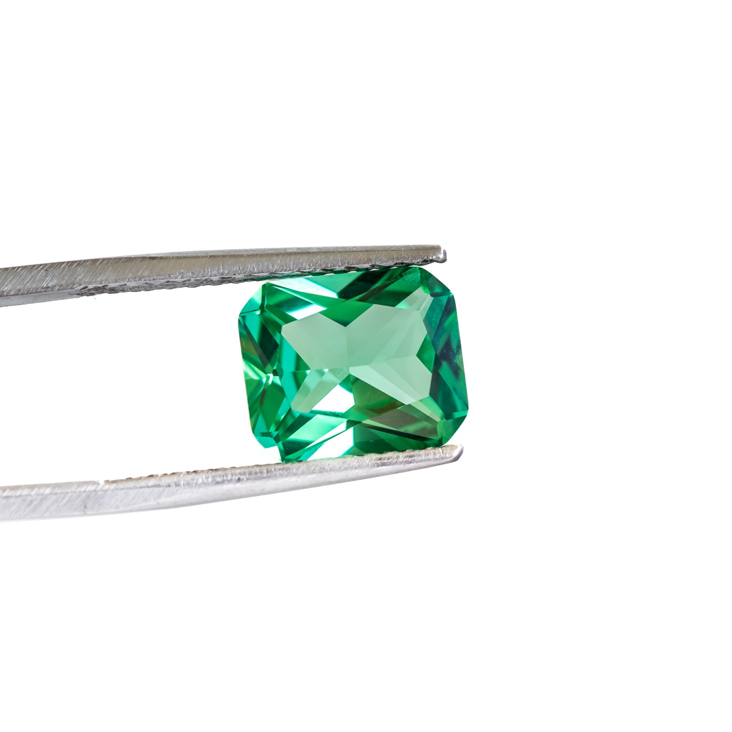 Nanosital #A-785 Emerald Super Light  Octagon 12*10 mm, 8*6 mm
