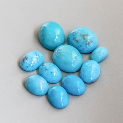 Nanosital Turquoise Oval Cabochon 10*8 mm, 7*5 mm, 6*4 mm