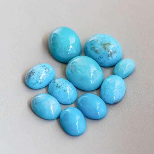 Nanosital Turquoise Oval Cabochon 10*8 mm, 7*5 mm, 6*4 mm