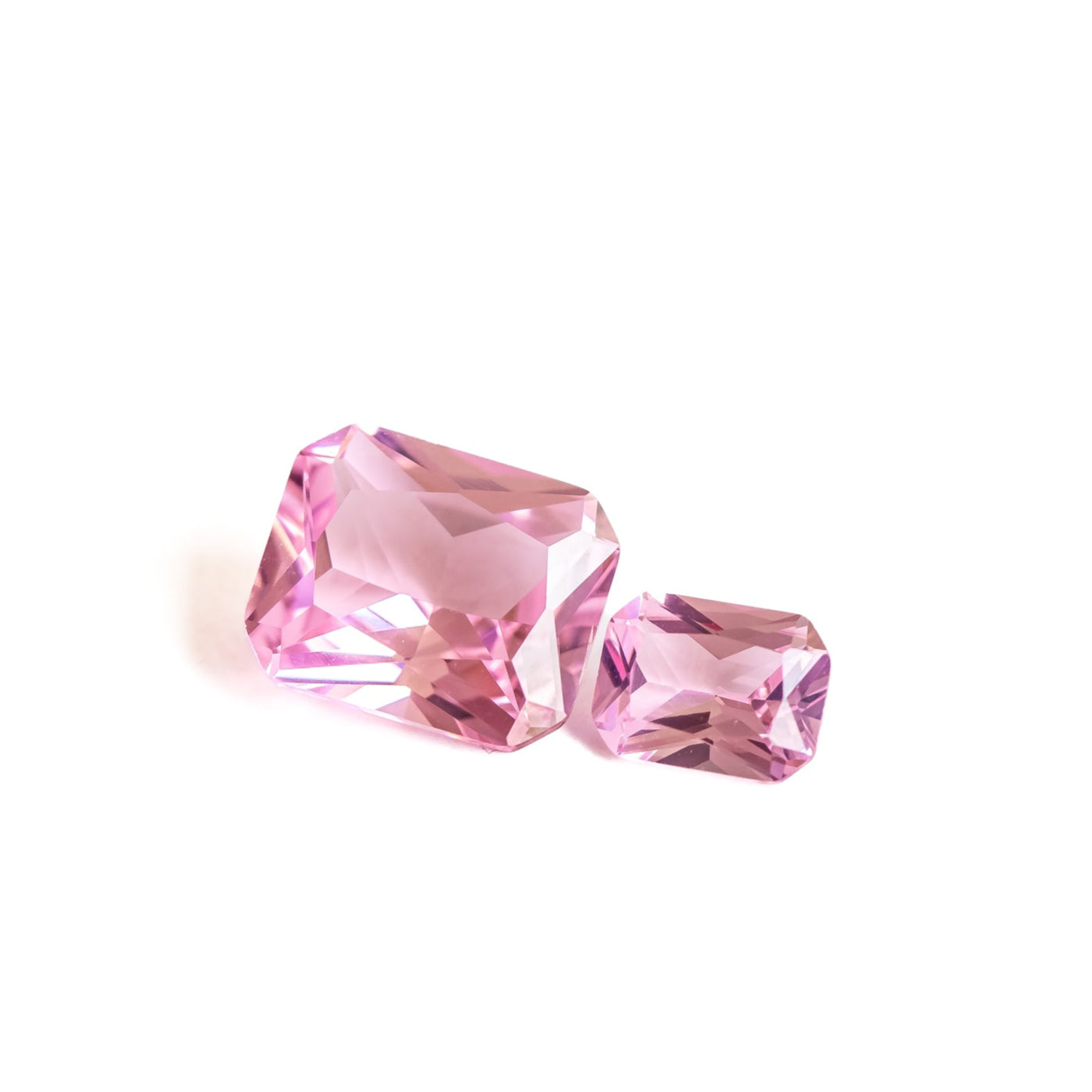 Nanosital #A-1255 Pink Extra Octagon 12*10 mm, 8*6 mm