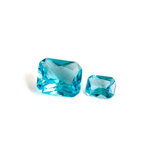 Nanosital #B-6204 Paraiba Neon Octagon 12*10 mm, 8*6 mm