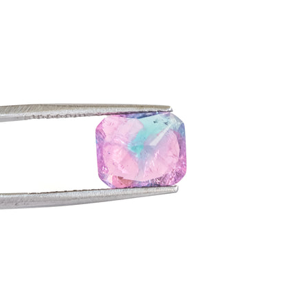 Nanosital #A-3674+A-7309 Pink-Blue Mélange Octagon 12*10 mm, 8*6 mm