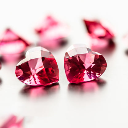 Nanosital #TB-9M Pink Tourmaline Heart 10*10 mm, 13*13 mm
