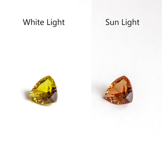 Nanosital #ANZ-1536 Diaspore Zultanite Color Change Trillion 8*8 mm